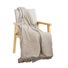 SOGA 160x200cm Coffee Blanket – Vintage Tassel Throw for Rustic Comfort $ 88