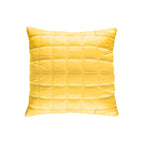 SOGA 50cm Yellow Quilted Grid Pattern Decorative Throw Pillow $ 61