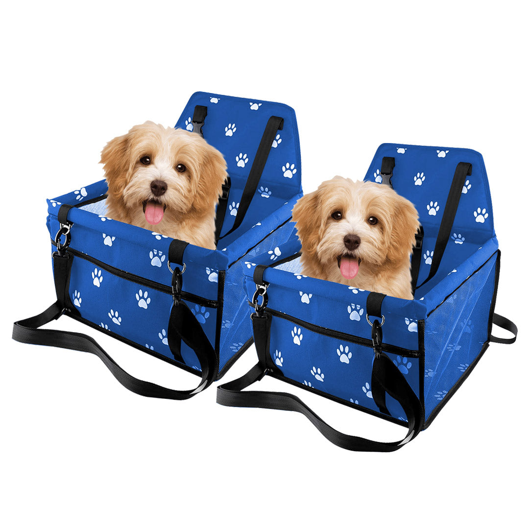 SOGA 2X Waterproof Pet Booster Car Seat Breathable Mesh Safety Travel Portable Dog Carrier Bag Blue $ 86.50