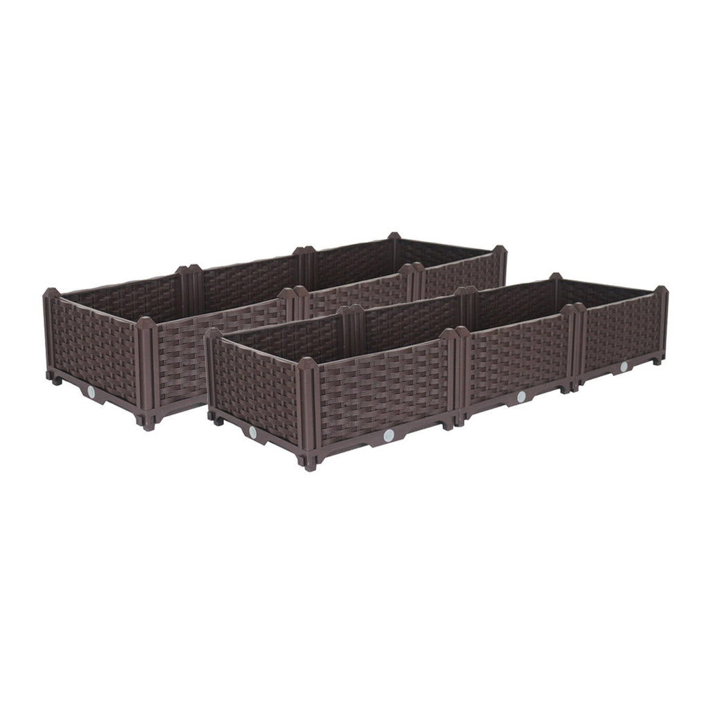 SOGA 2X 120cm Raised Planter Box Vegetable Herb Flower Outdoor Plastic Plants Garden Bed $ 151.50