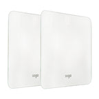SOGA 2X 180kg Digital Fitness Weight Bathroom Gym Body Glass LCD Electronic Scales White