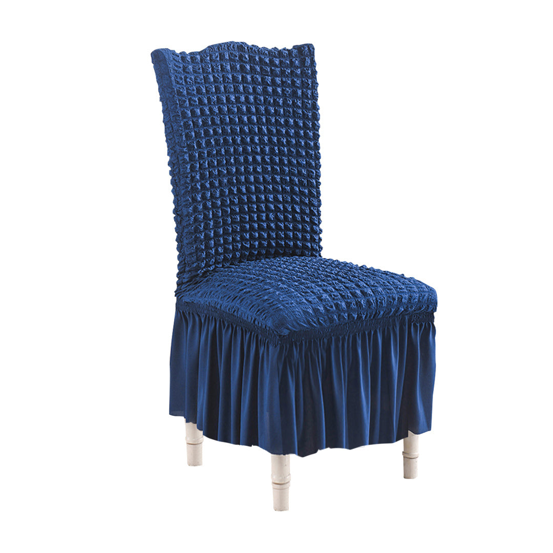 SOGA Blue Chair Cover Seat Protector with Ruffle Skirt Stretch Slipcover Wedding Party Home Decor $ 33.50