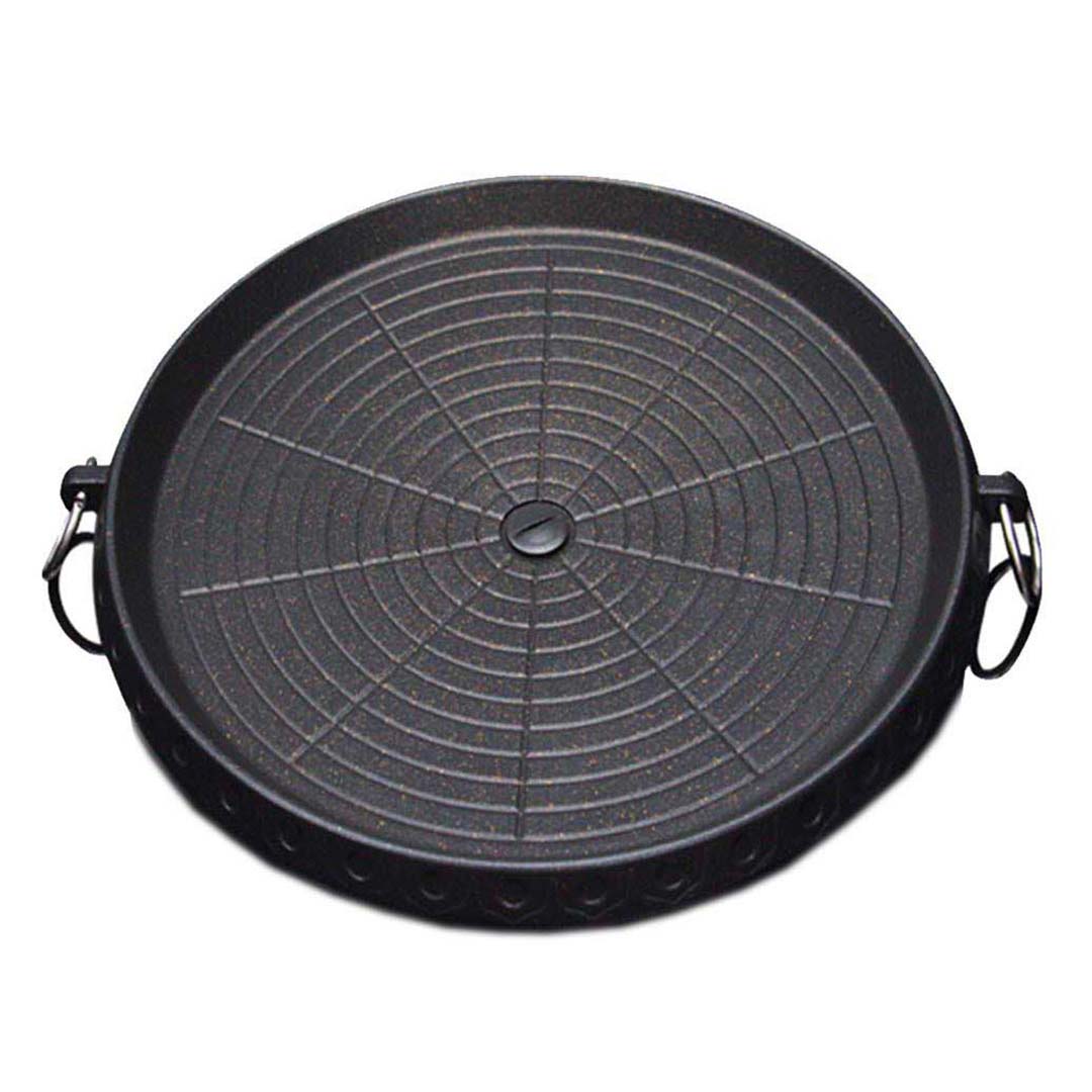 SOGA Portable Korean BBQ Butane Gas Stove Stone Grill Plate Non Stick Coated Round $ 55.50