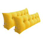 SOGA 2X 100cm Yellow Triangular Wedge Bed Pillow Headboard Backrest Bedside Tatami Cushion Home Decor $ 205.50