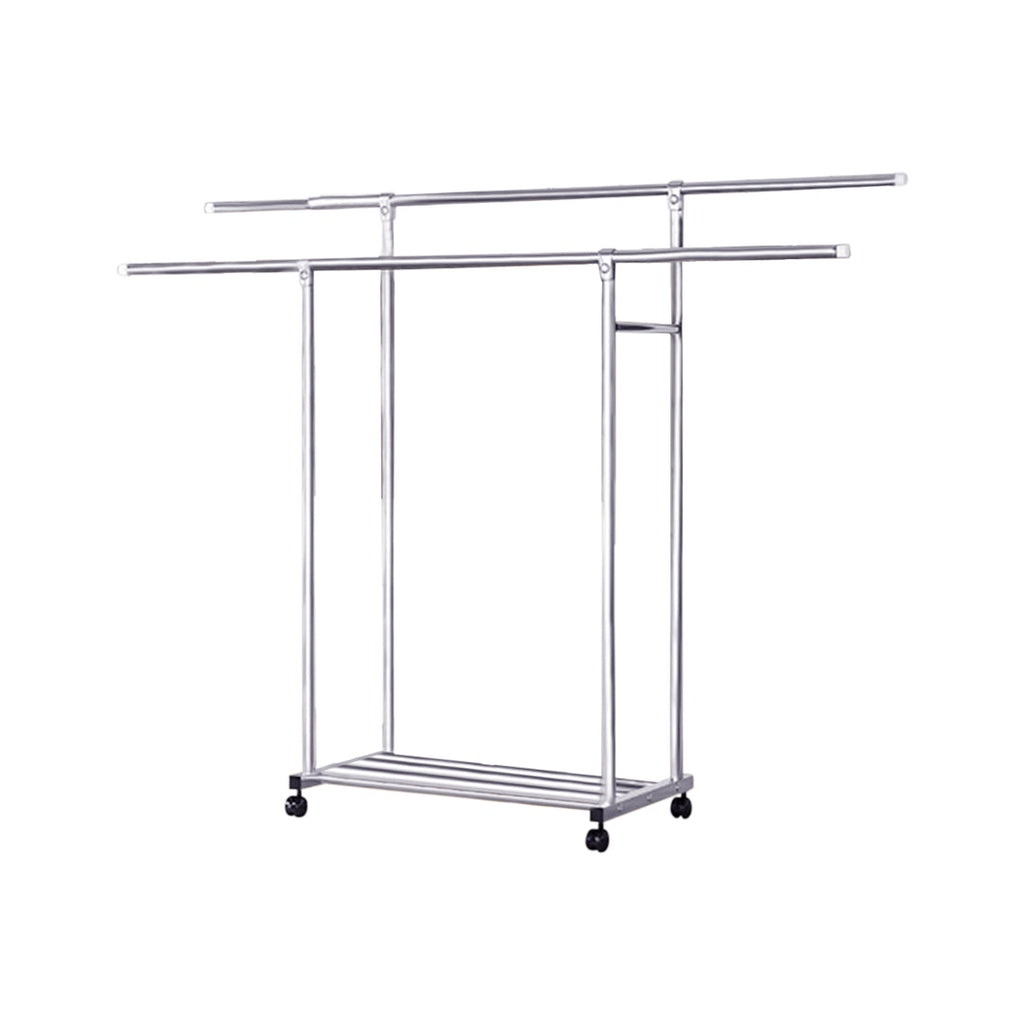 SOGA 120cm Stainless Steel Floor-Standing Clothes Rack - Durable and Space-Saving Laundry Organizer $ 108.90