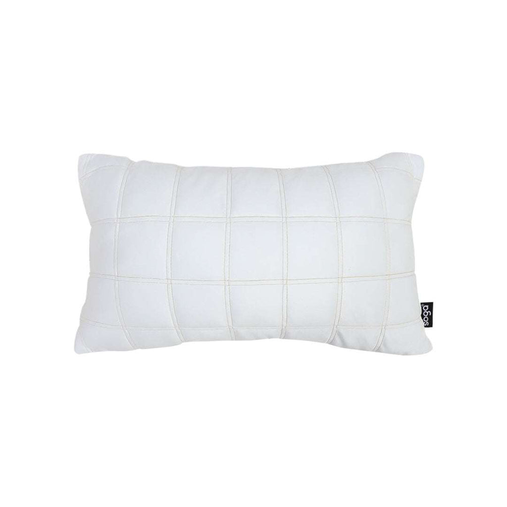 SOGA 30cm White Quilted Grid Pattern Decorative Throw Pillow $ 61