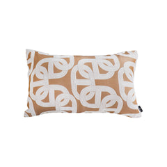 SOGA 35cm Artistic Camel Brown White Geometric Pattern Throw Pillow $ 73.50