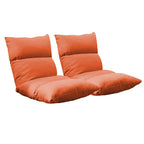 SOGA 2X Lounge Floor Recliner Adjustable Lazy Sofa Bed Folding Game Chair Orange $ 183.50