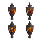 Vintage Lamp 4X 50.8cm Elegant Post Light with Aluminum and Glass Lantern Classic Outdoor Lighting $ 1921.50