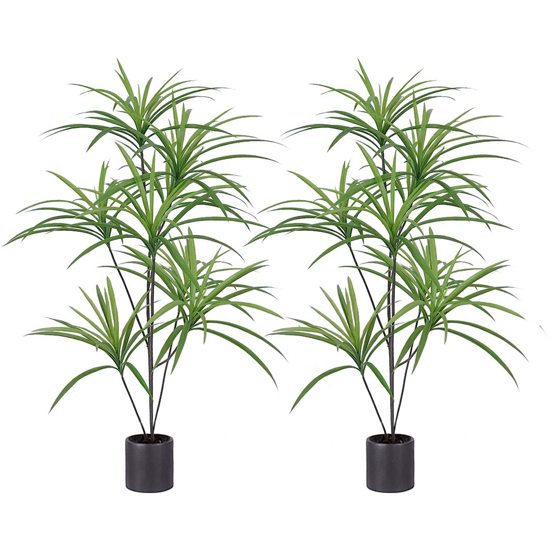 SOGA 2X 120cm Artificial Natural Green Dracaena Dragon Tree Fake Tropical Indoor Plant Home Office Decor $ 172.90