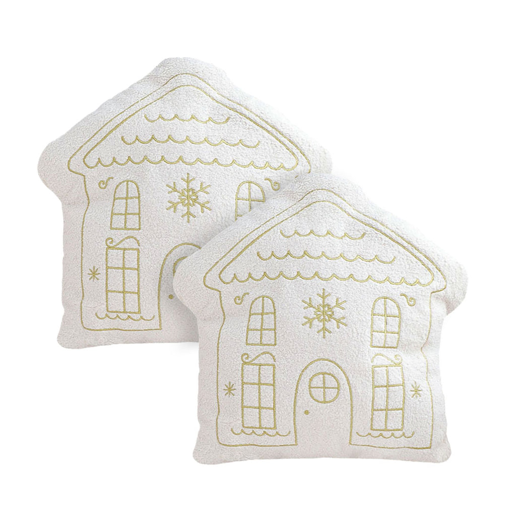 SOGA 2X 45cm Festive White Christmas House Shaped Holiday Throw Pillow $ 129.50