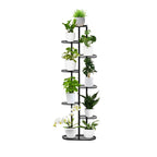 SOGA 8 Tier 9 Pots Black Metal Plant Rack Flowerpot Storage Display Stand Holder Home Garden Decor $ 99.90