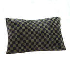 SOGA 30cm Urban Light Luxury Dark Green Checkered Lumbar Throw Pillow $ 55.50