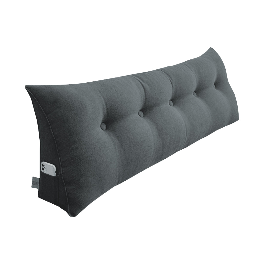 SOGA 150cm Dark Grey Triangular Wedge Bed Pillow Headboard Backrest Bedside Tatami Cushion Home Decor $ 144.50