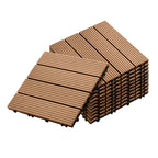 SOGA 11 pcs Coffee DIY Wooden Composite Decking Tiles Garden Outdoor Backyard Flooring Home Decor $ 116.90
