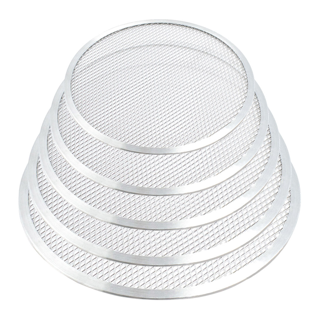 SOGA Round Seamless Aluminium Nonstick Commercial Grade Pizza Screen Baking Pan Set $ 95.50