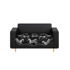 SOGA Two-Seater Black Horse Print 90x180cm Throw Blanket Sofa Cover $ 111
