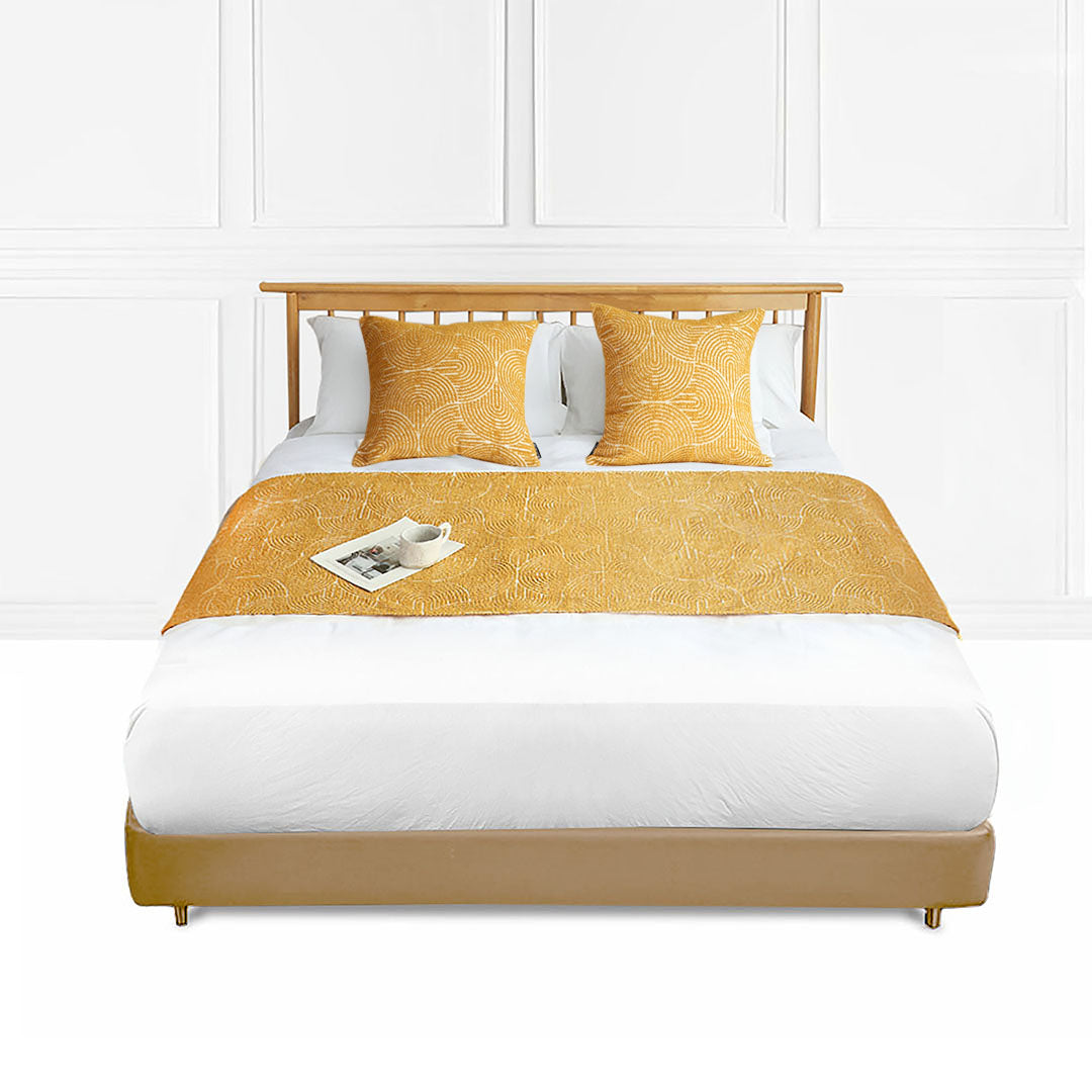 SOGA 1.8m Bed 3D Arched Bed Banner Vintage Scarf Runner Bedding Tail Pad Flag Set of 3 $ 177.90