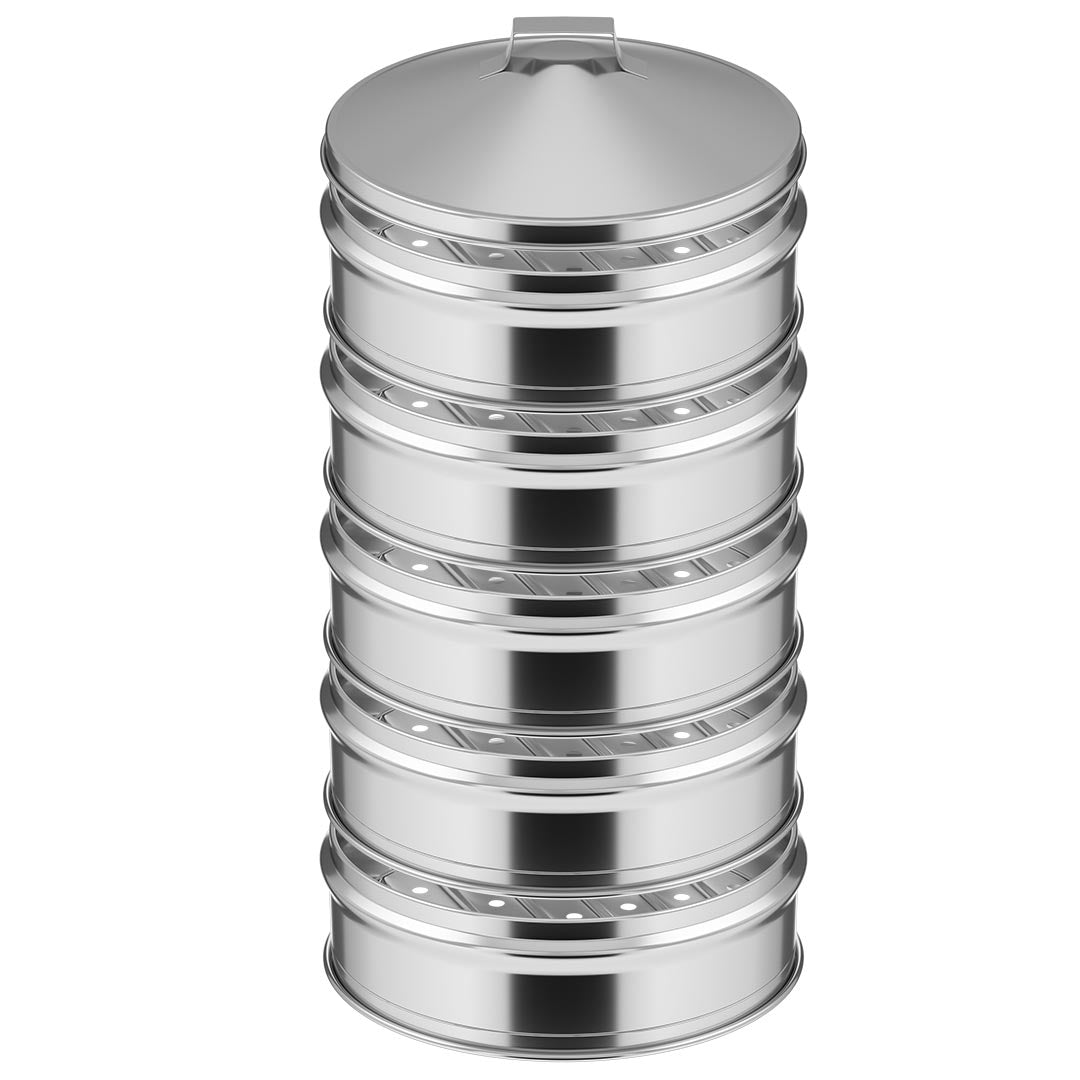 SOGA 5 Tier Stainless Steel Steamers With Lid Work inside of Basket Pot Steamers 25cm $ 88.90