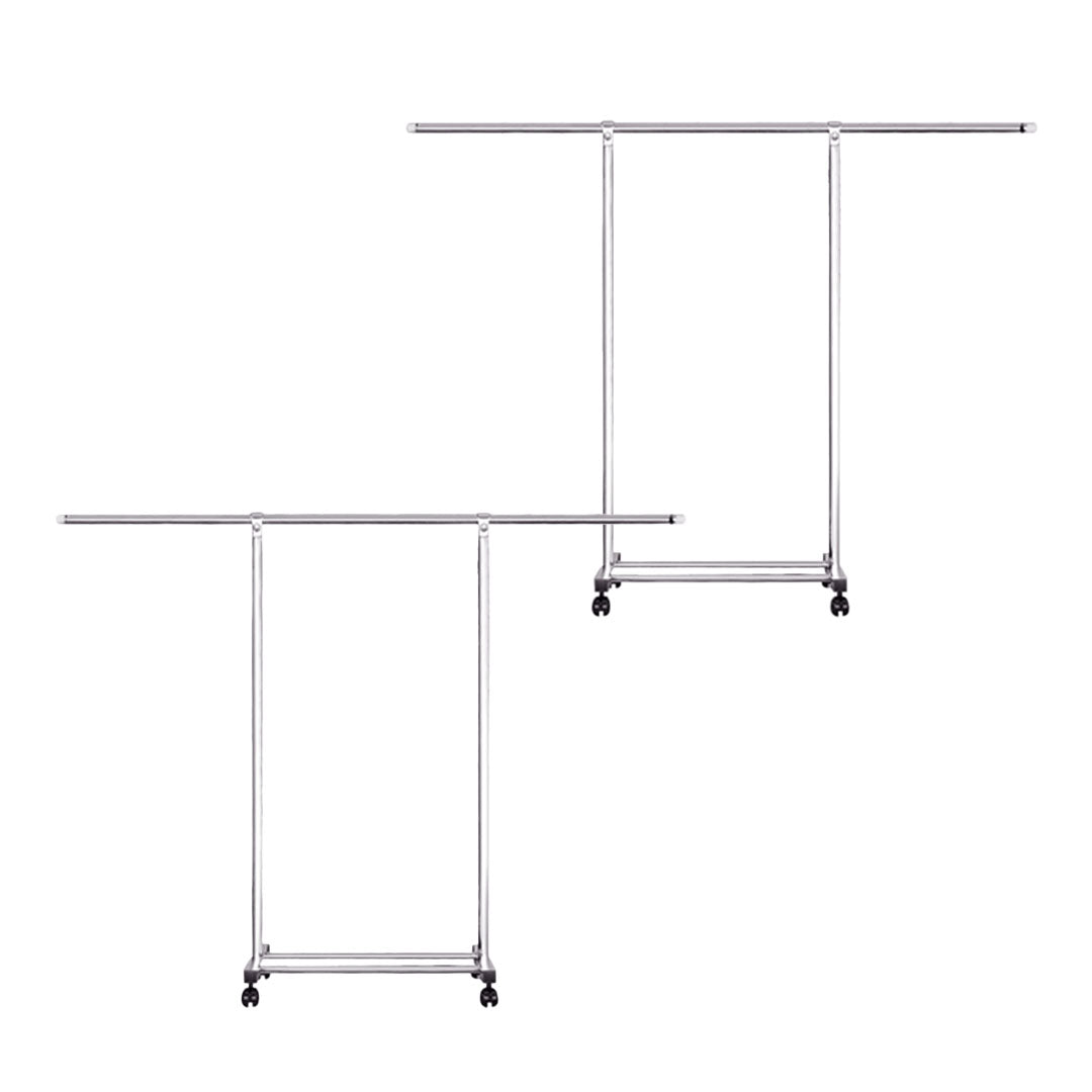 SOGA 2X 200cm Stainless Steel Floor-Standing Clothes Rack - Durable and Space-Saving Laundry Organizer $ 170.90
