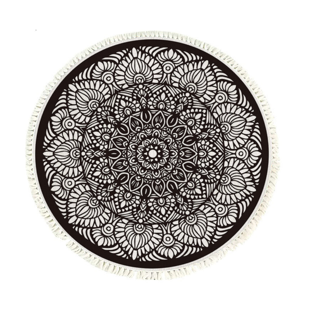 SOGA 120cm Mandala Modern Ethnic Tassel Print Anti-slip Doormat, Home Decor $ 73.50