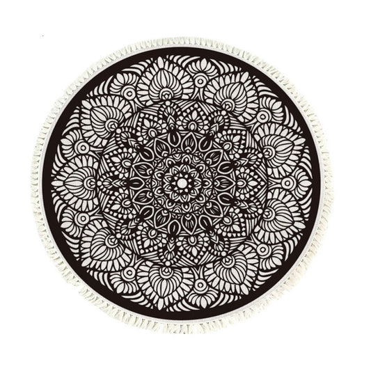 SOGA 120cm Mandala Modern Ethnic Tassel Print Anti-slip Doormat, Home Decor $ 73.50