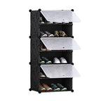 SOGA 6 Tier Shoe Rack Organizer Sneaker Footwear Storage Stackable Stand Cabinet Portable Wardrobe with Cover $ 44.50
