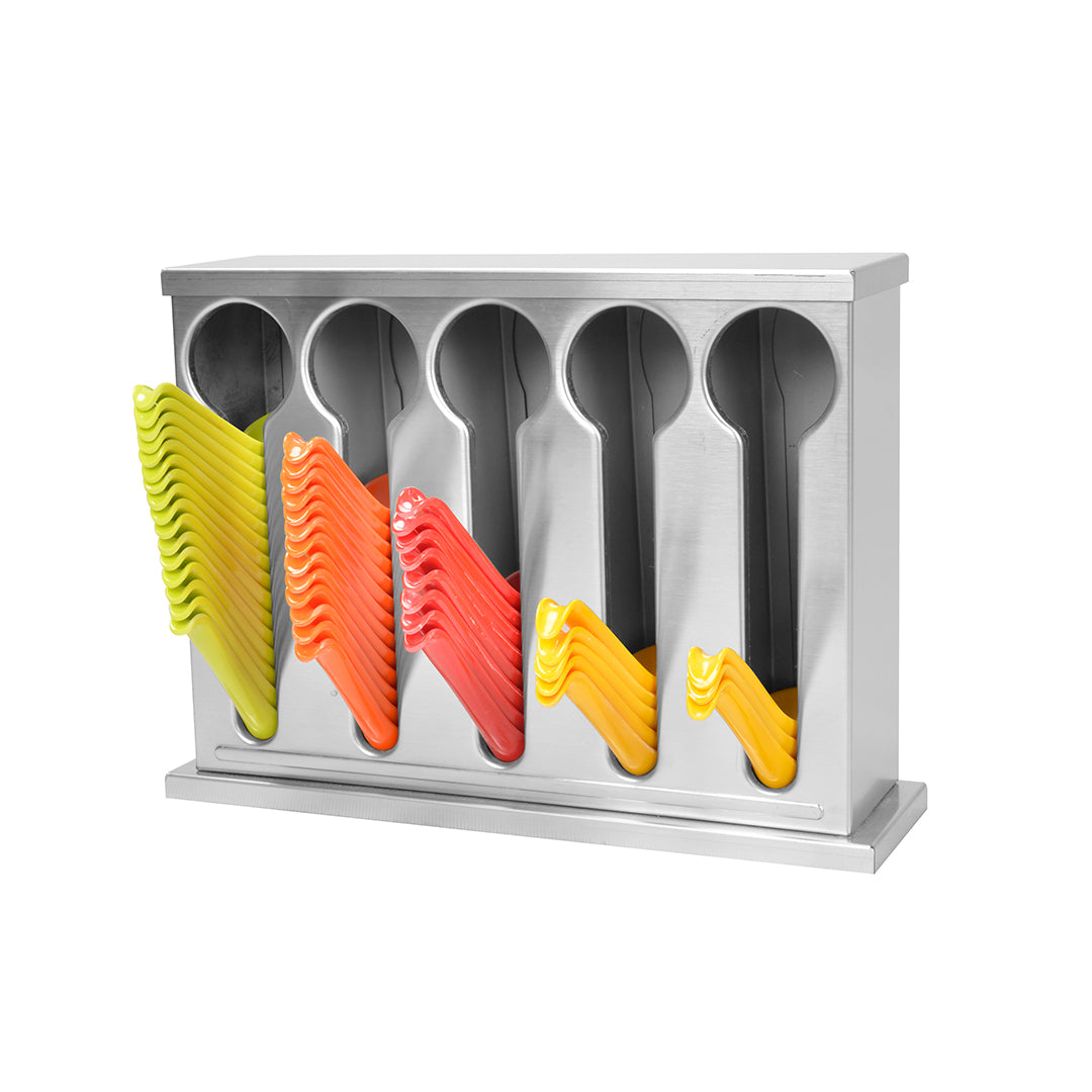 SOGA Stainless Steel Buffet Restaurant Spoon Utensil Holder Storage Rack 5 Holes $ 55.50