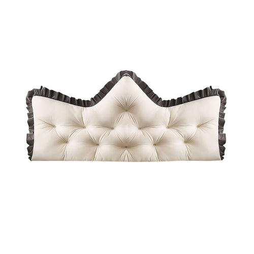 SOGA 150cm Crown Pillow Tufted Cream Headboard Cushion for Bed $ 66.90
