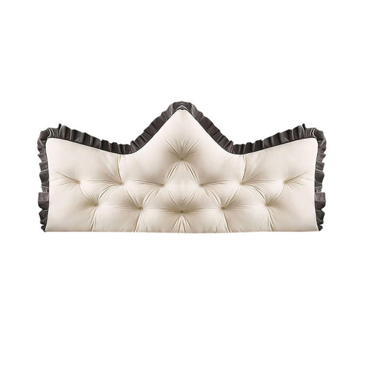 SOGA 150cm Crown Pillow Tufted Cream Headboard Cushion for Bed $ 66.90