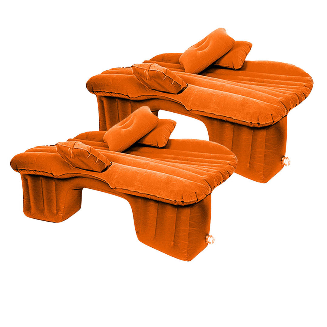 SOGA 2X Inflatable Car Mattress Portable Travel Camping Air Bed Rest Sleeping Bed Orange $ 129.50