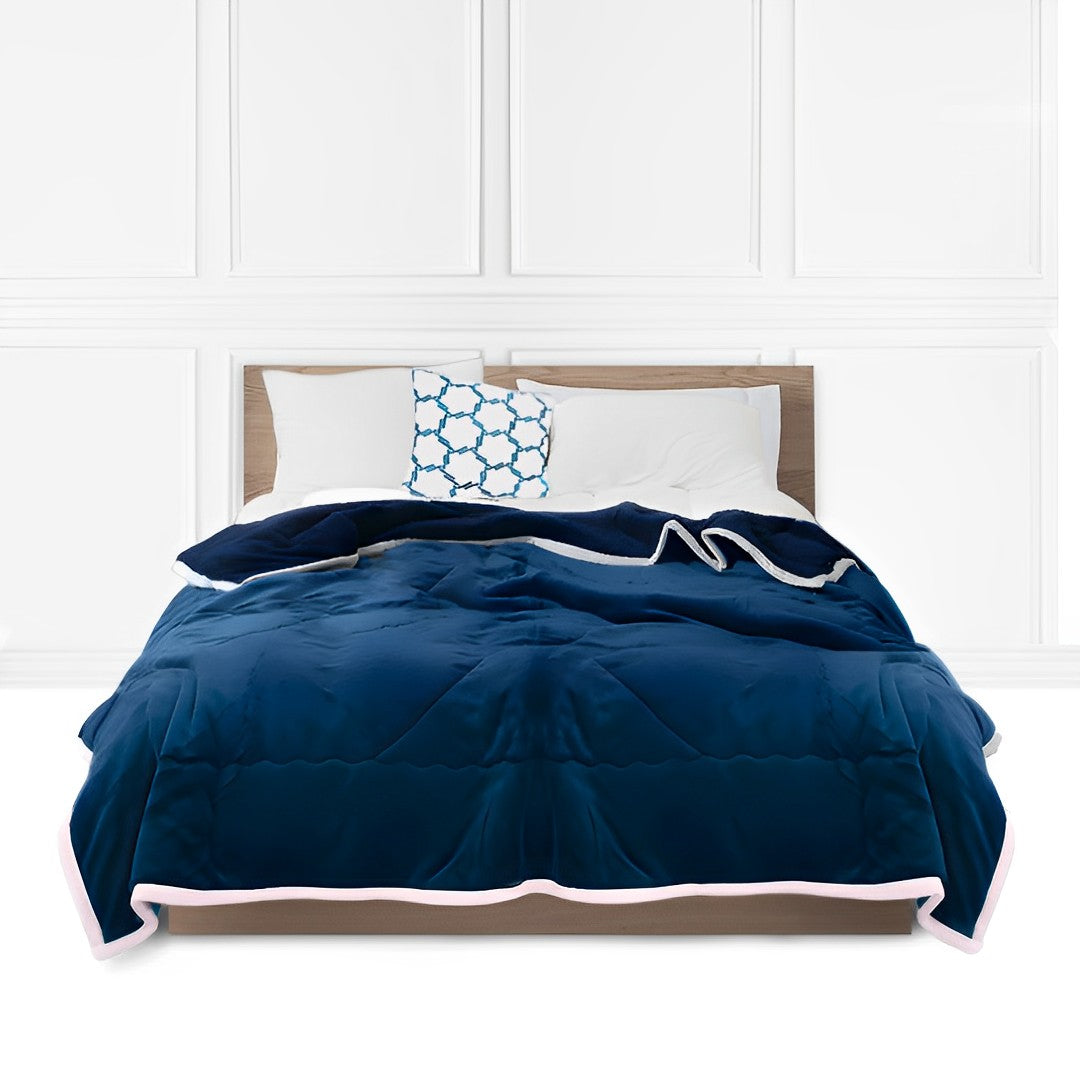 SOGA Navy Blue Throw Blanket Warm Cozy Double Sided Thick Flannel Coverlet Fleece Bed Sofa Comforter $ 93.50