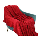 SOGA 130x180cm Throw Blanket Red Christmas Chunky Yarn Woven Decorative Cozy Knit for Holiday Home Decor $ 105.50