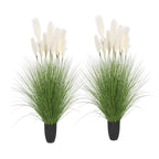 SOGA 2X 110cm Artificial Indoor Potted Reed Bulrush Grass Tree Fake Plant Simulation Decorative $ 345.50