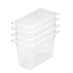SOGA 200mm Clear Gastronorm GN Pan 1/3 Food Tray Storage Bundle of 4 $ 126.50