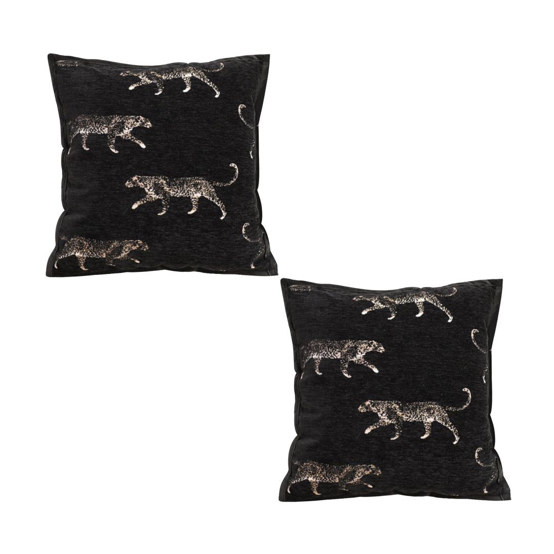 SOGA 2X 50cm Black Throw Pillow Elegant Decorative Cushion Living Room Modern Home Decor