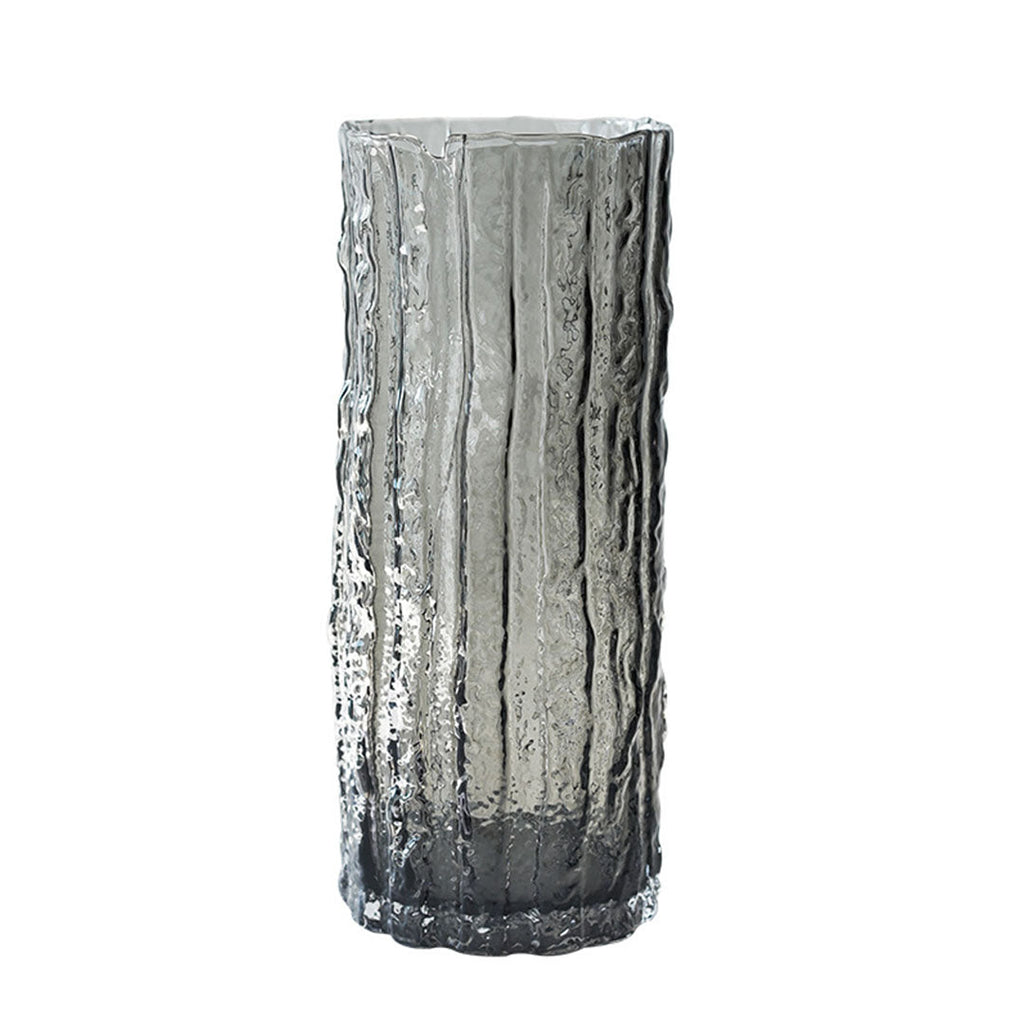 SOGA 30.5cm Handcrafted Grey Glass Vase, Classic Design for Home Decor $ 57.90