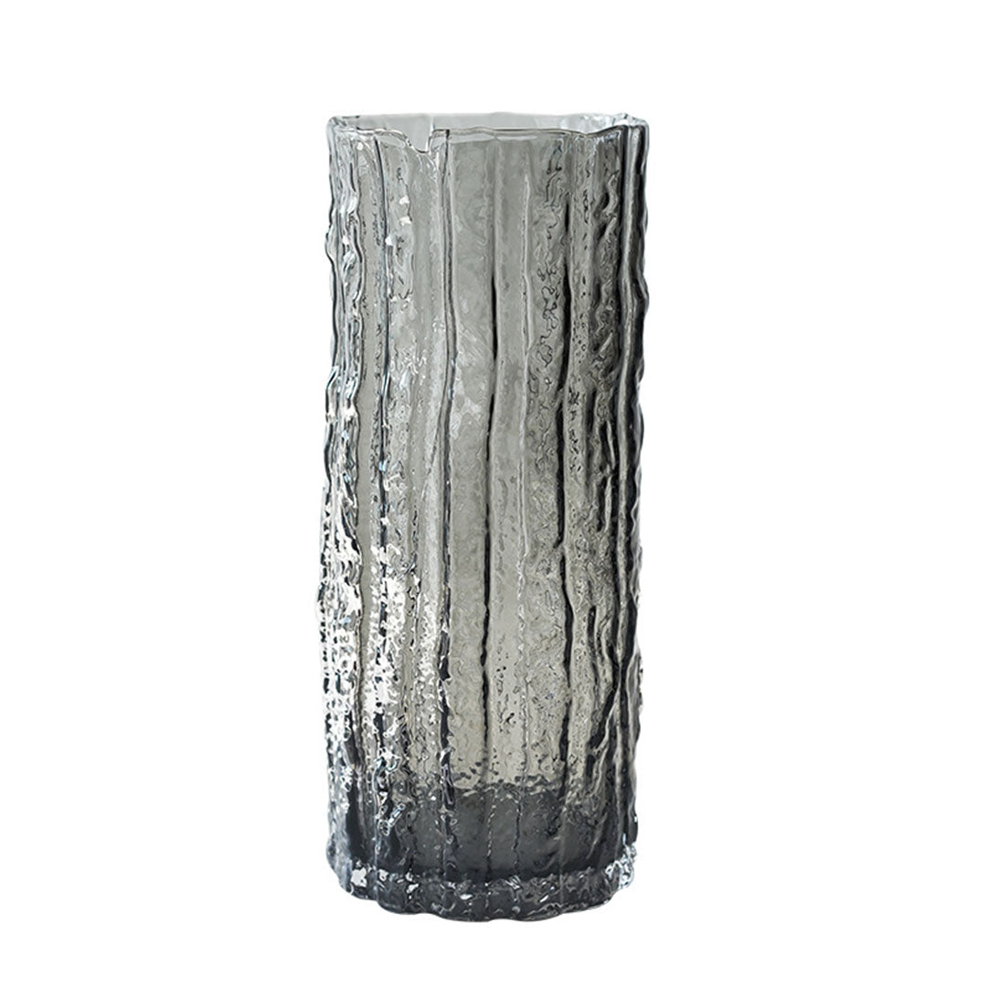 SOGA 30.5cm Handcrafted Grey Glass Vase, Classic Design for Home Decor $ 57.90