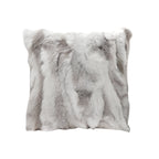 SOGA 45cm Throw Pillow Floral Gray Rabbit Fur Square Warm Cozy Decorative Cushion Home Decor $ 88.90