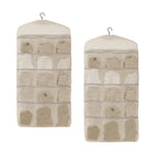 SOGA 2X Beige Double Sided Hanging Storage Bag Underwear Bra Socks Mesh Pocket Hanger Home Organiser $ 51.90