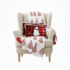 SOGA Christmas Bundle – 2 Red Snowman Lumbar Pillow & Red Christmas Tree Fleece Throw Blanket $ 200