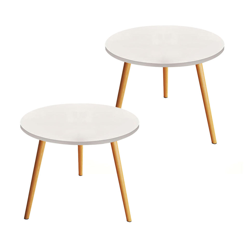 SOGA 2X 60x60cm White Small Side Coffee Table Living Room Balcony Home Décor Style $ 133.90