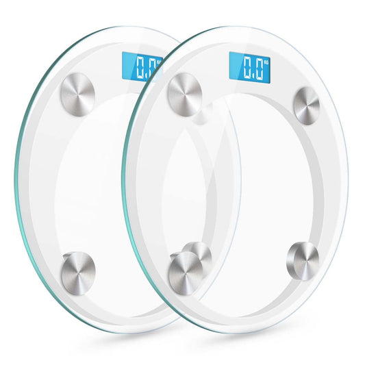SOGA 2x 180kg Digital Fitness Weight Bathroom Gym Body Glass LCD Electronic Scales White
