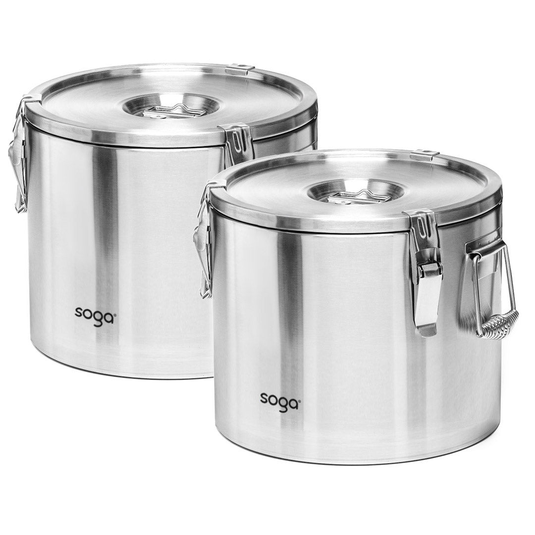 SOGA 2X 20L 304 Stainless Steel Insulated Food Carrier Warmer Container $ 432.50