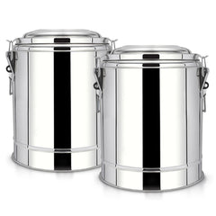 SOGA 2X 12L Stainless Steel Insulated Stock Pot Dispenser Hot & Cold Beverage Container With Tap