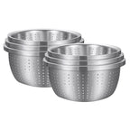 SOGA 2X Stainless Steel Nesting Basin Colander Perforated Kitchen Sink Strainer Set of 3 $ 133.90