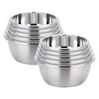 SOGA 2X 5Pcs Deepen Matte Stainless Steel Stackable Baking Washing Mixing Bowls Set Food Storage Basin $ 151.50