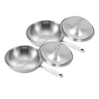 SOGA 2X 18/10 Stainless Steel Fry Pan 32cm Frying Pan Top Grade Cooking Skillet with Lid $ 258.90