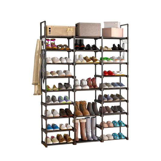 SOGA 21-Shelf Tier Shoe Storage Shelf Space-Saving Caddy Rack Organiser with Handle