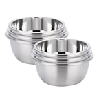 SOGA 2X 3Pcs Deepen Matte Stainless Steel Stackable Baking Washing Mixing Bowls Set Food Storage Basin $ 107.90